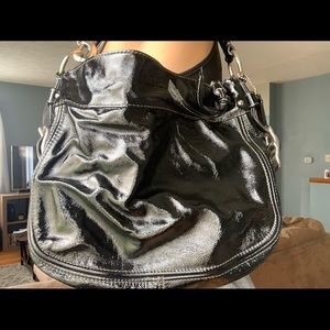 Coach patent leather shoulder bag